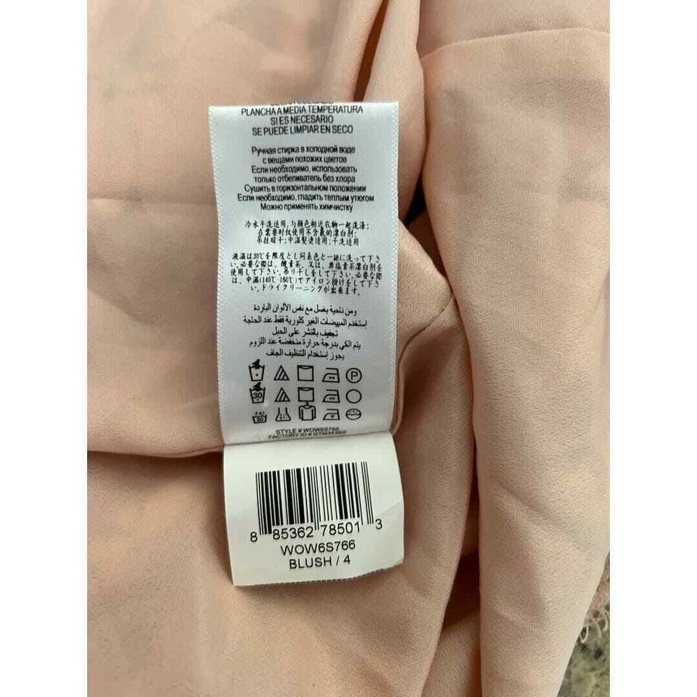 BCBGeneration Blush Floral Lace Overlay Open Back Dress - Haute Poppy