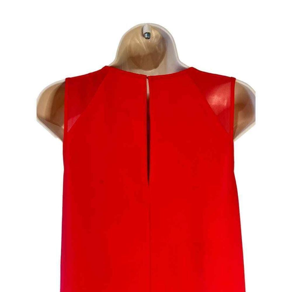 BCBGenration Red Ruffle Shift Dress - Haute Poppy