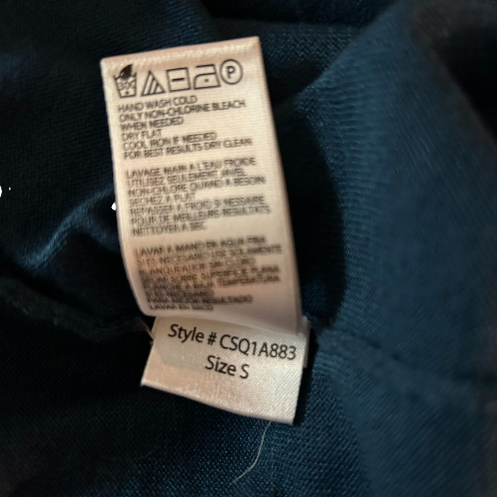 BCBGMAXAZRIA Elegant Blue Puff Sleeve V - Neck Silk Blend Top - Haute Poppy