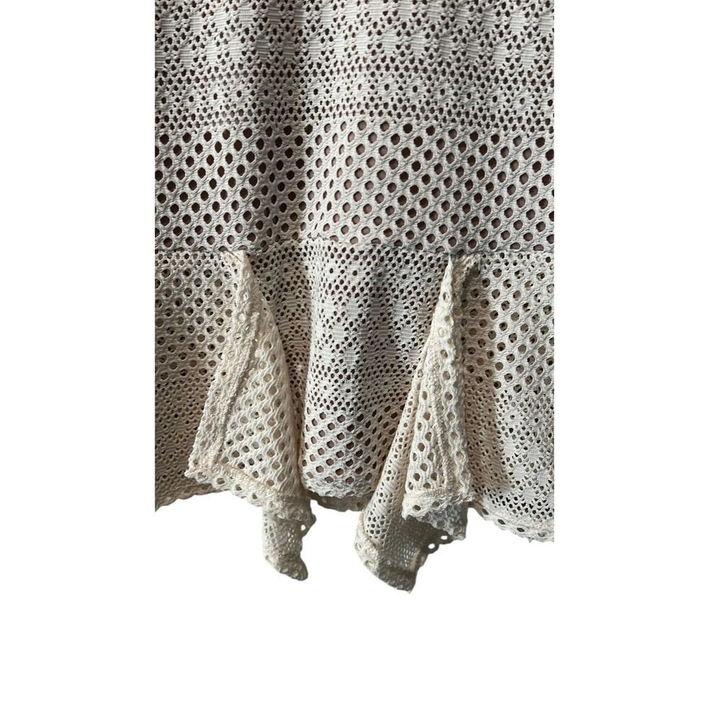 BCBGMAXAZRIA Lace Peplum Top - Haute Poppy