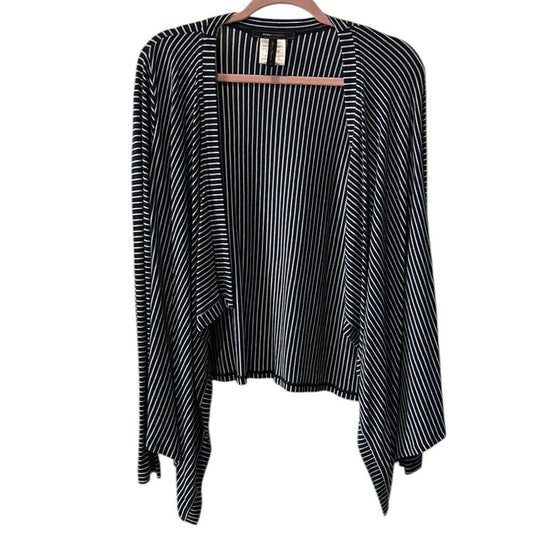 BCBGMAXAZRIA Navy Striped Open Cardigan - Haute Poppy