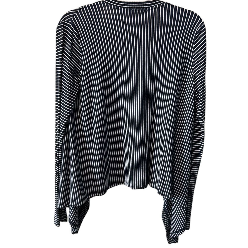 BCBGMAXAZRIA Navy Striped Open Cardigan - Haute Poppy