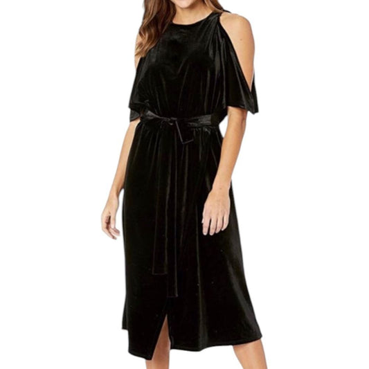 Bishop & Young Anthropologie Black Velvet Dress - Haute Poppy