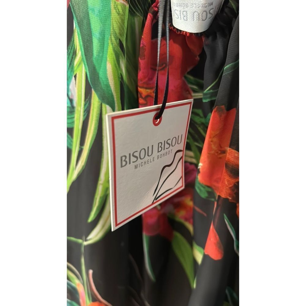 Bisou Bisou Tropical Floral Halter Top Gold Chain - Haute Poppy