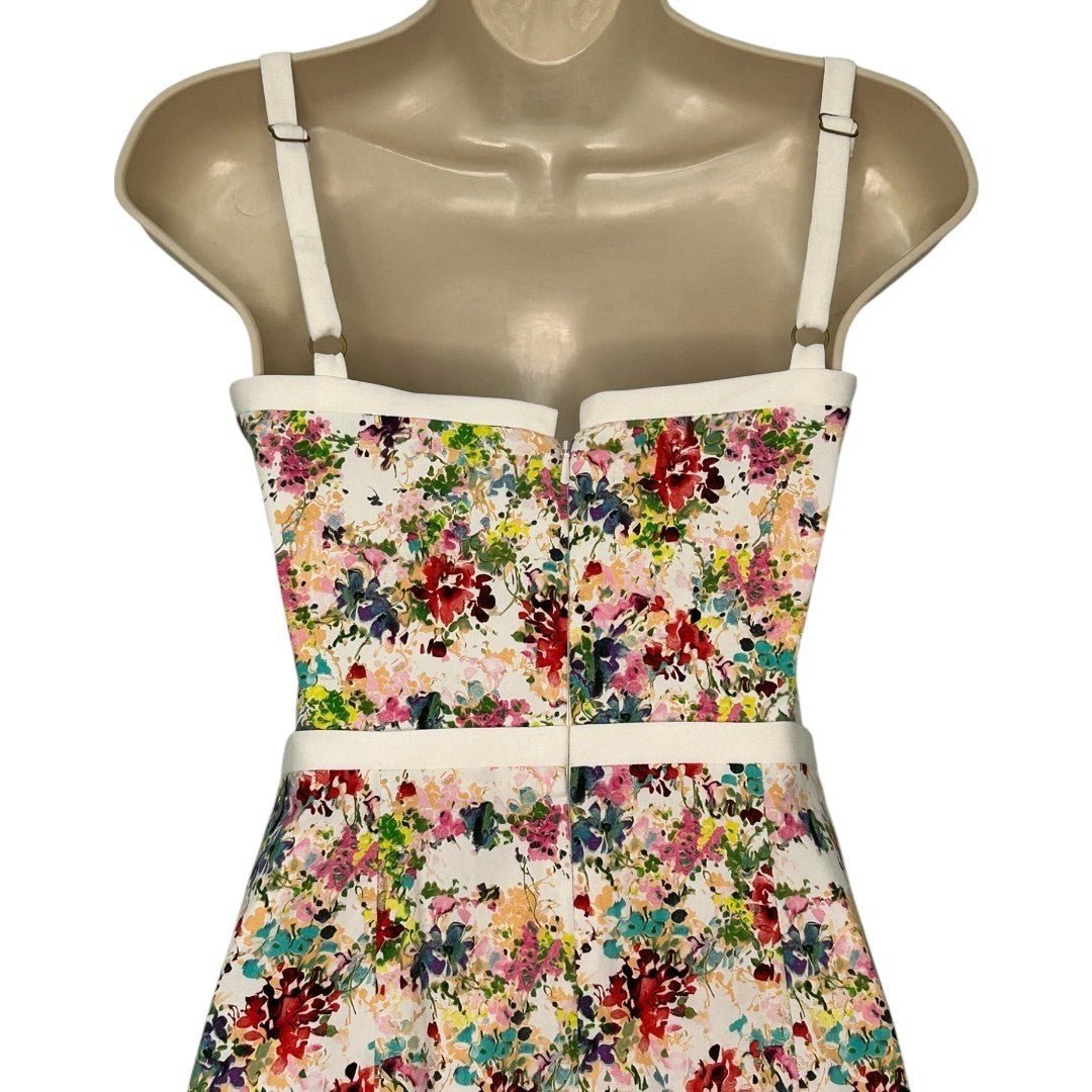 Black Halo Daria Floral Print Dress Sleeveless Sheath Cocktail Party - Haute Poppy