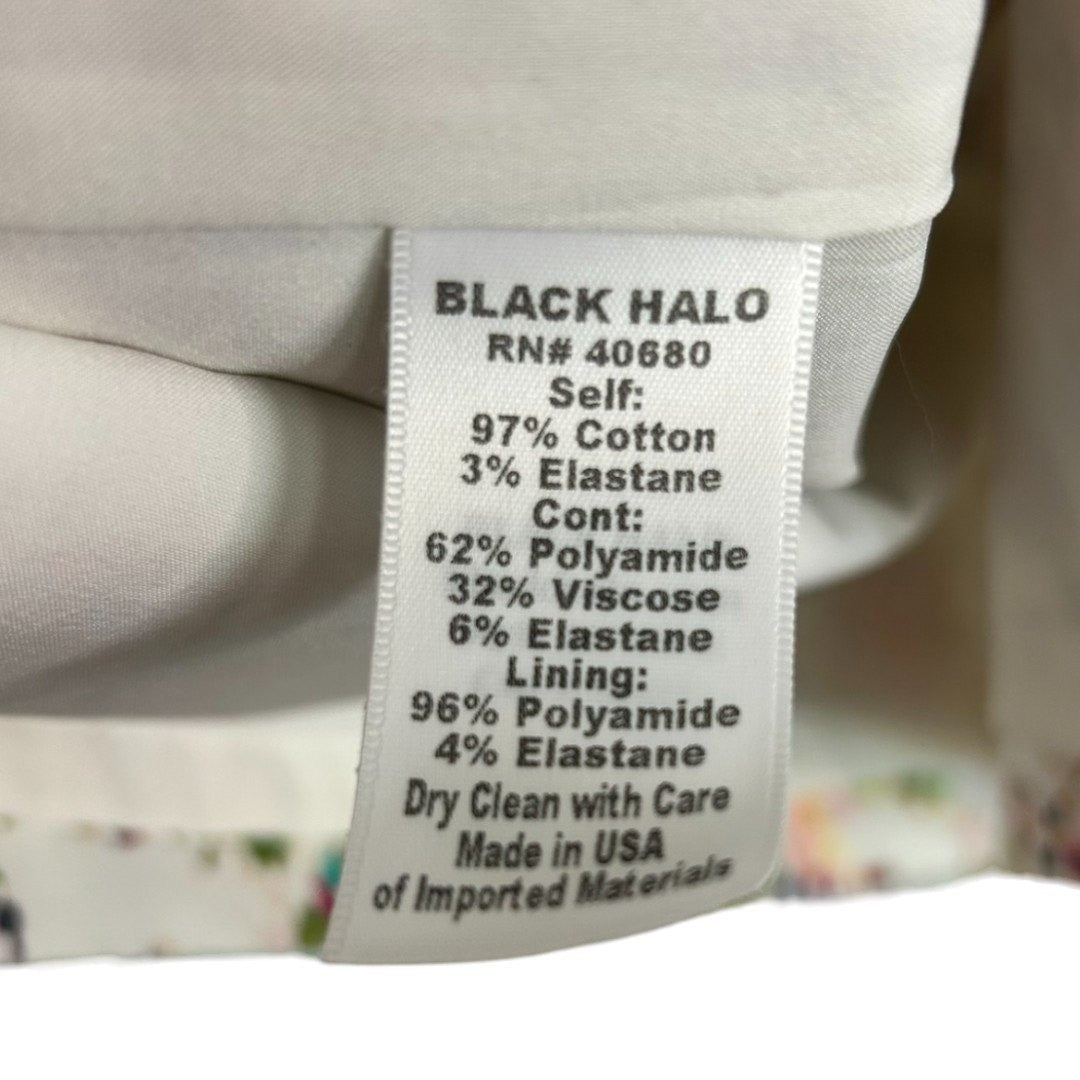 Black Halo Daria Floral Print Dress Sleeveless Sheath Cocktail Party - Haute Poppy