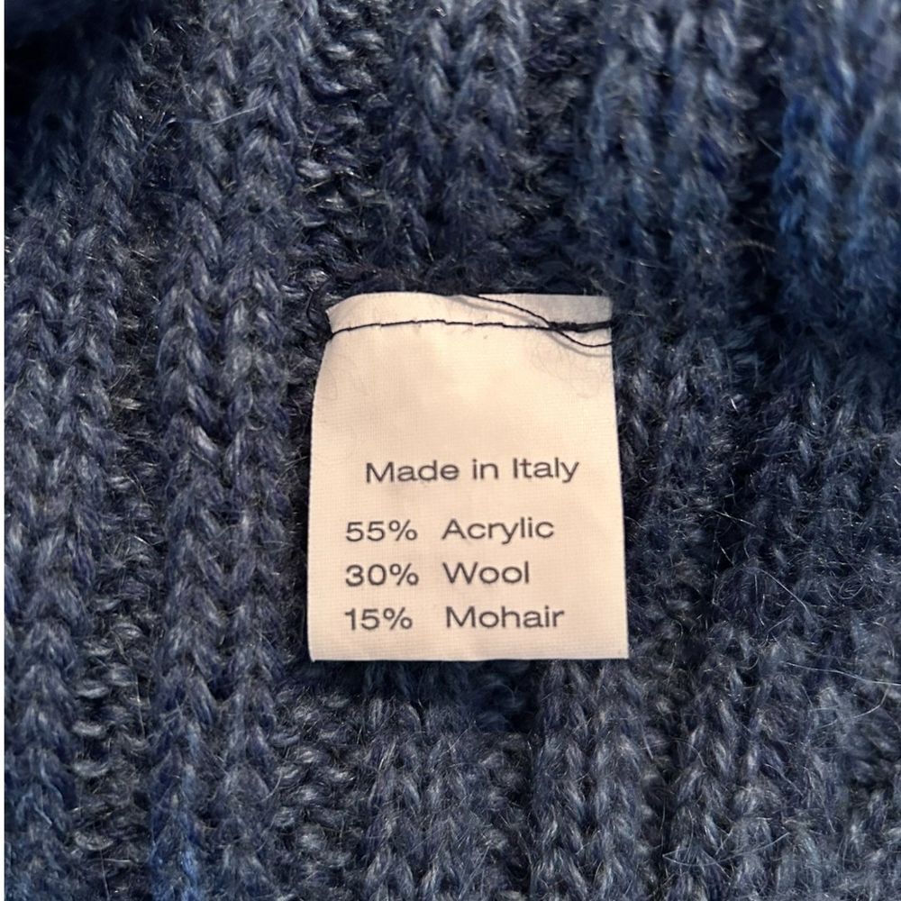 Blumera Italian Luxury Knit Wrap Vest with Twist Detail Blue - Haute Poppy