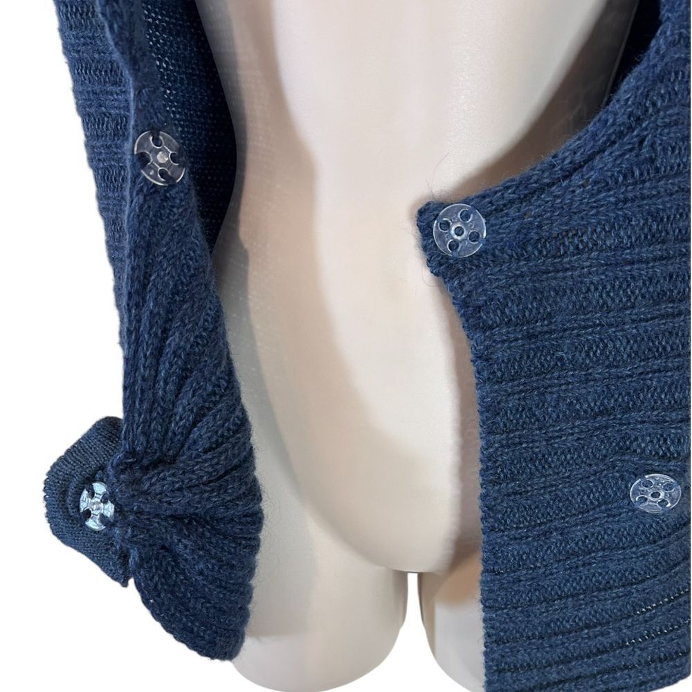 Blumera Italian Luxury Knit Wrap Vest with Twist Detail Blue - Haute Poppy