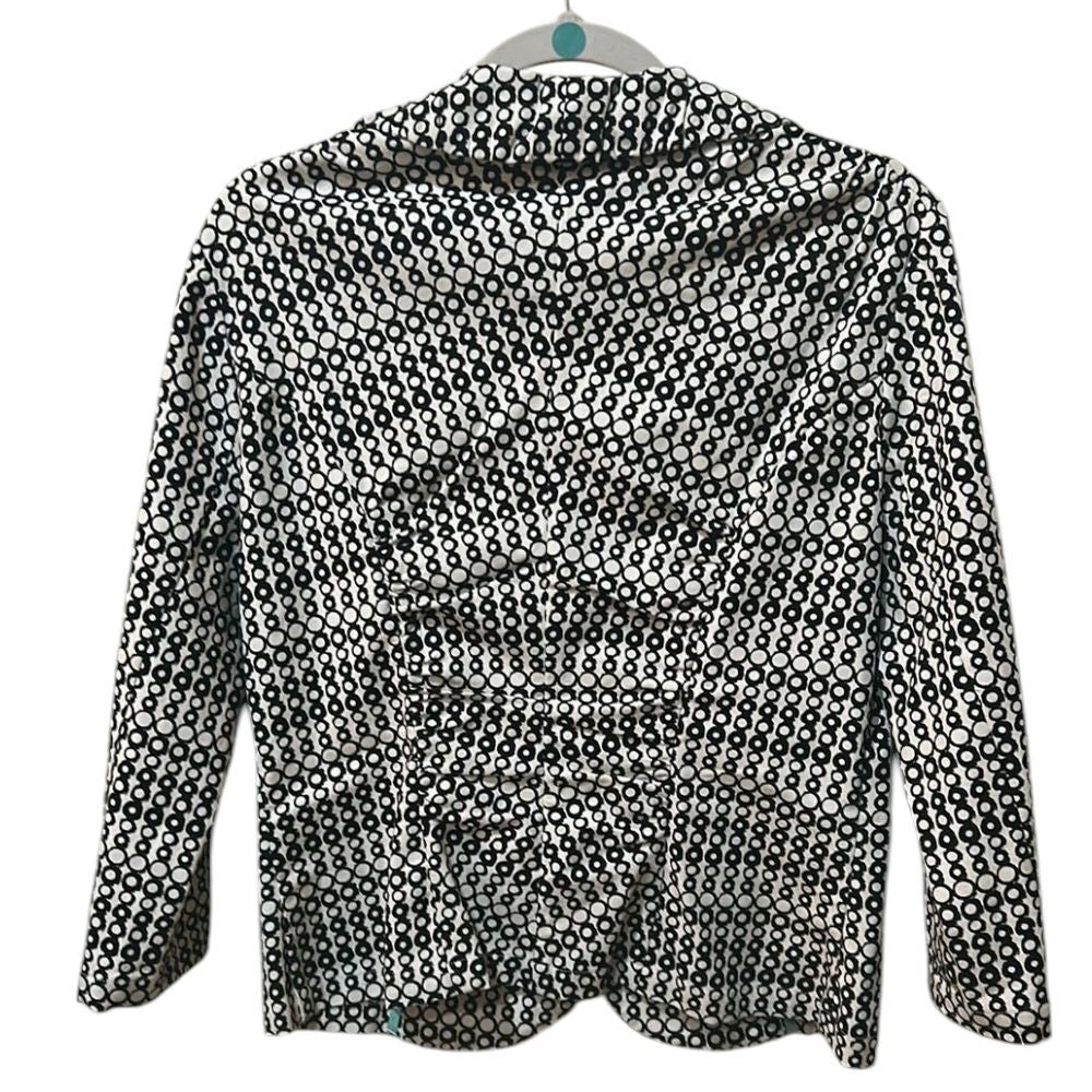 Cabi Du Jour Blazer Geometric Circle Print 3/4 Sleeve - Haute Poppy