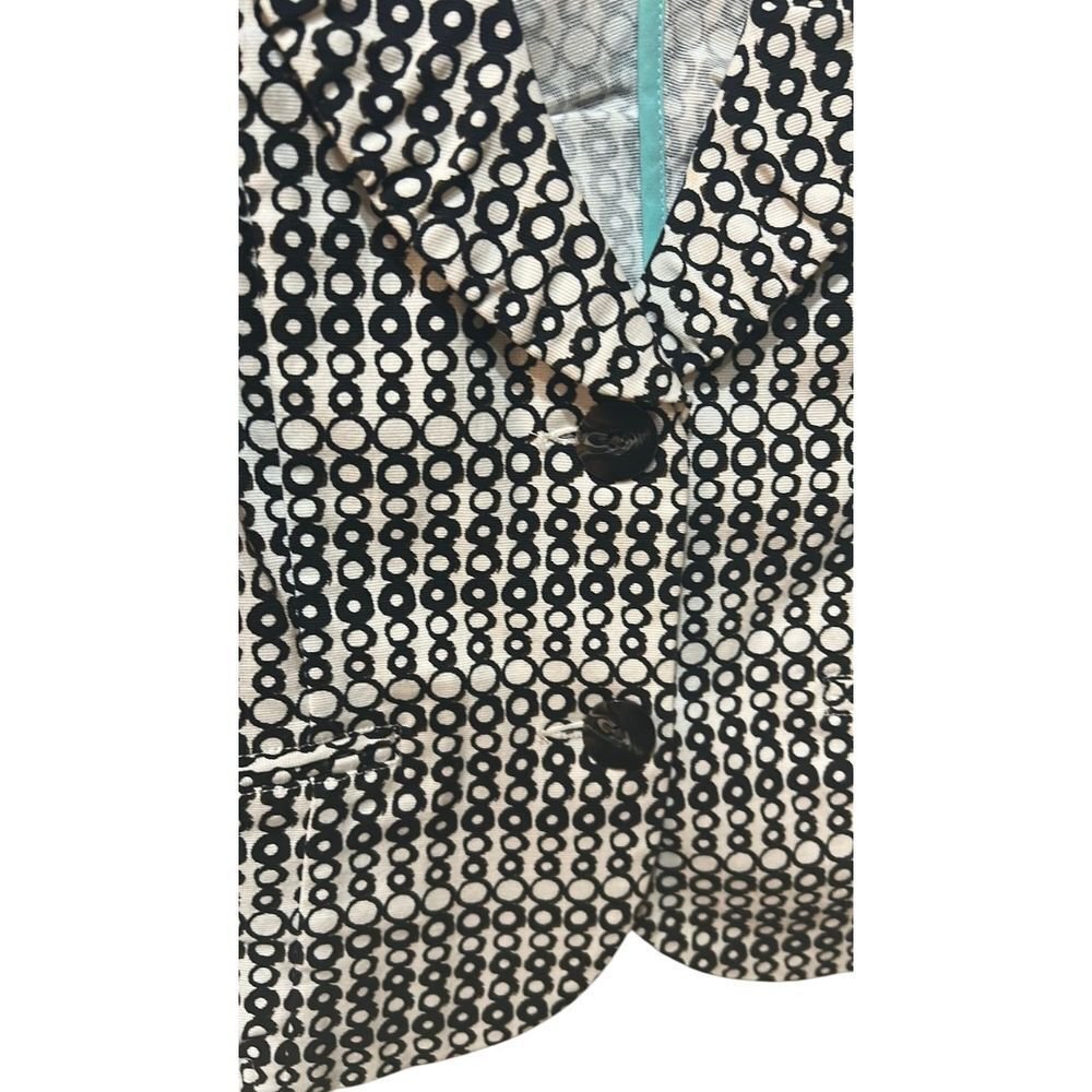 Cabi Du Jour Blazer Geometric Circle Print 3/4 Sleeve - Haute Poppy