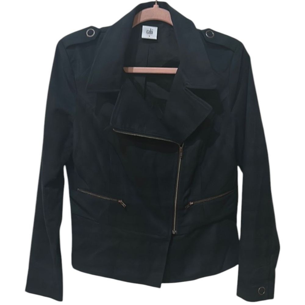 Cabi Tartan Green Blue Plaid Moto Jacket - Haute Poppy