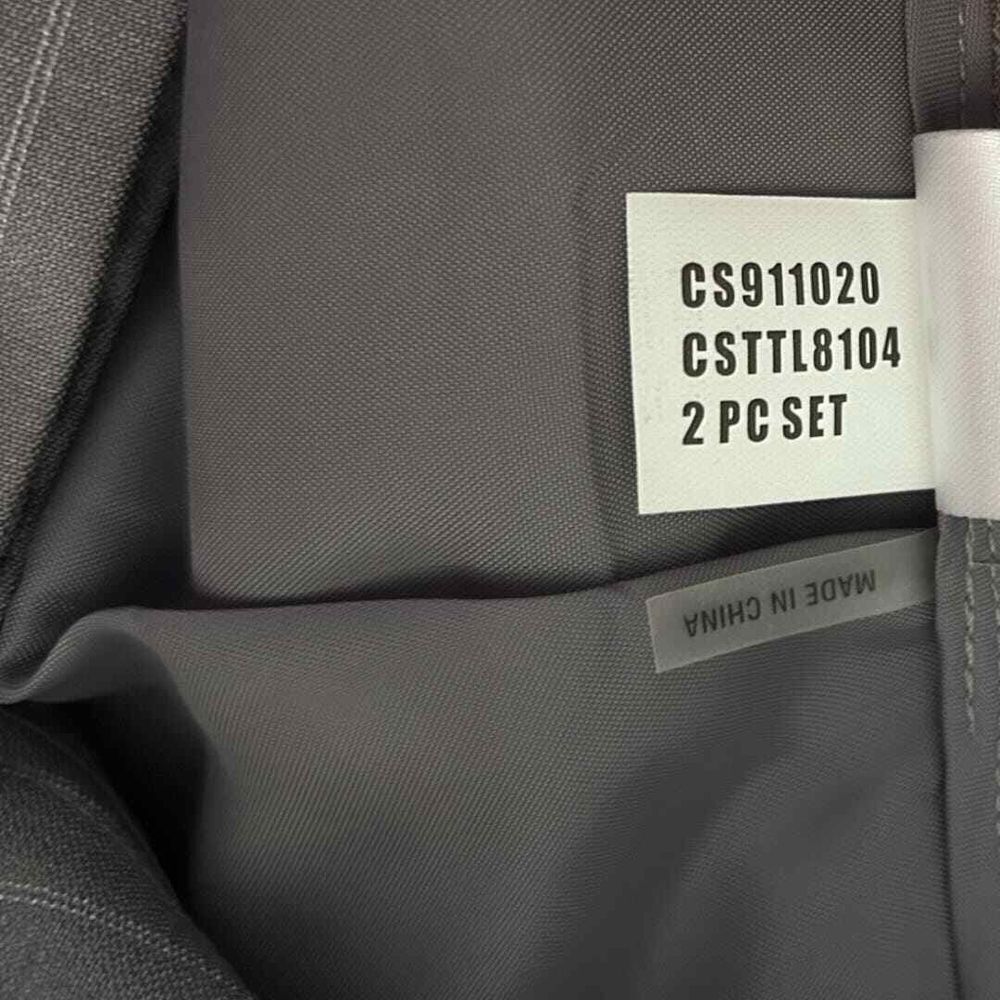 Calvin Klein Grey Pinstripe Dress Pant - Haute Poppy