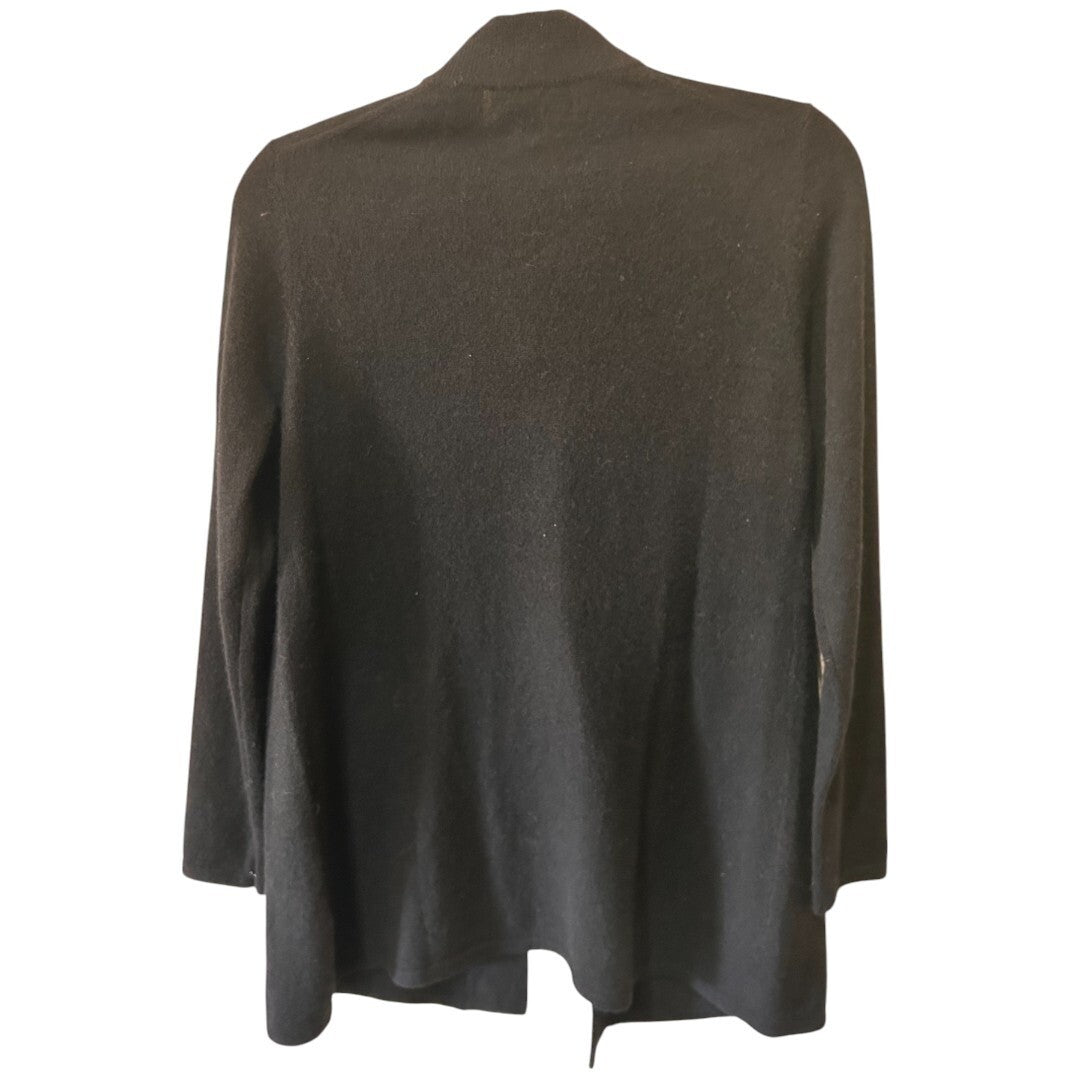 Charter Club 100% Cashmere Black Open Front Cardigan - Haute Poppy