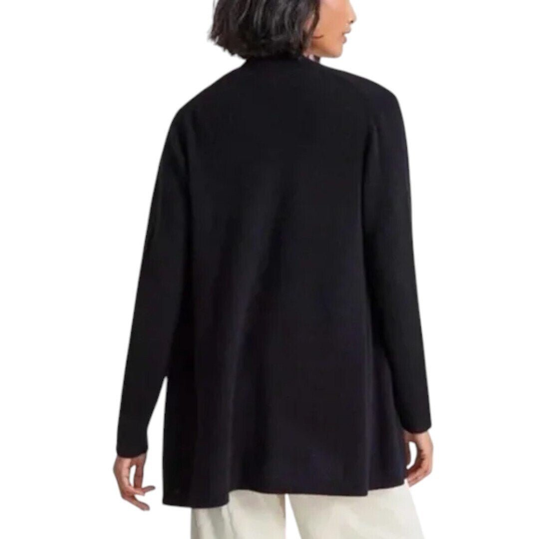 Charter Club 100% Cashmere Black Open Front Cardigan - Haute Poppy