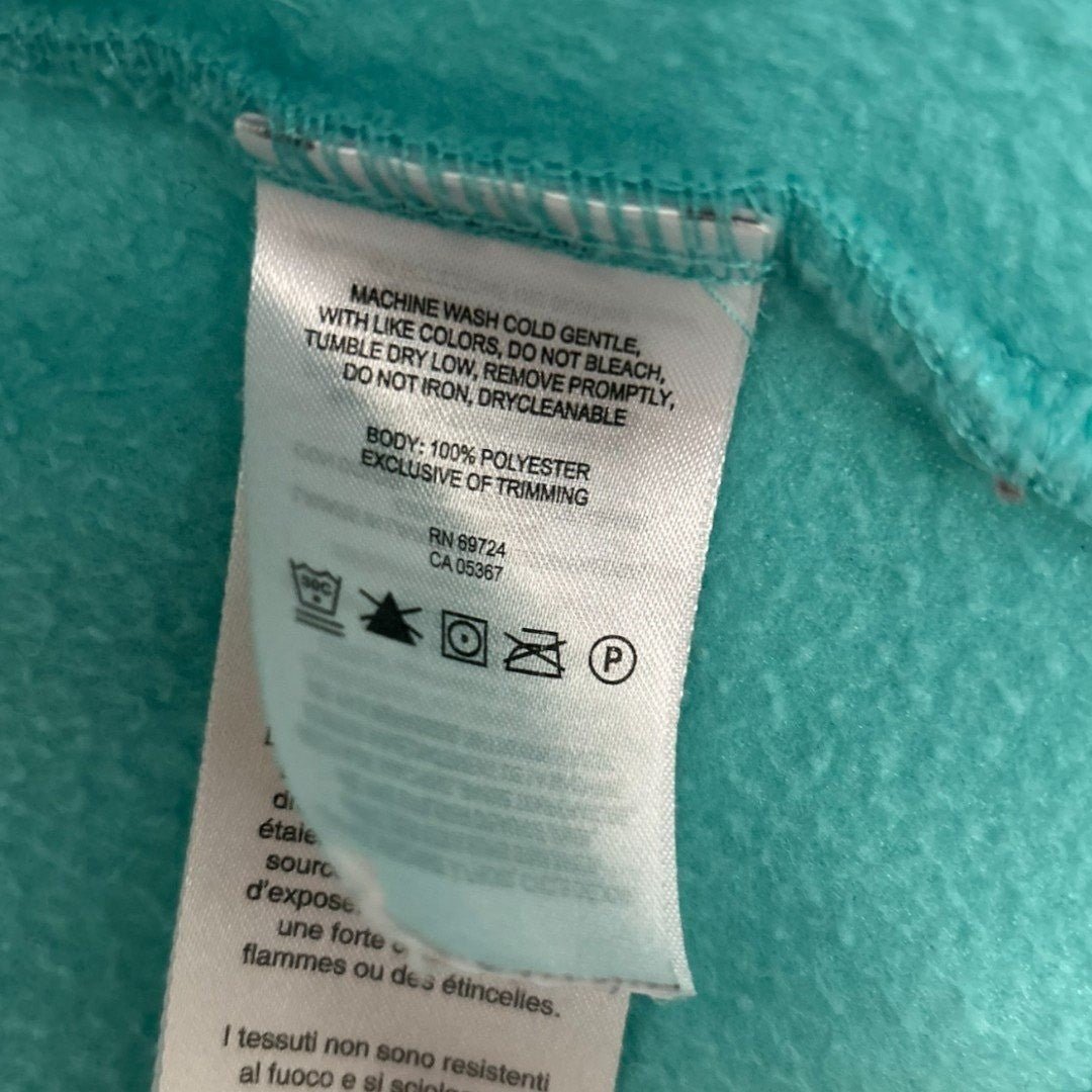 Columbia Fleece Jacket Girls Small Full Zip Teal Green Outdoor - Haute Poppy