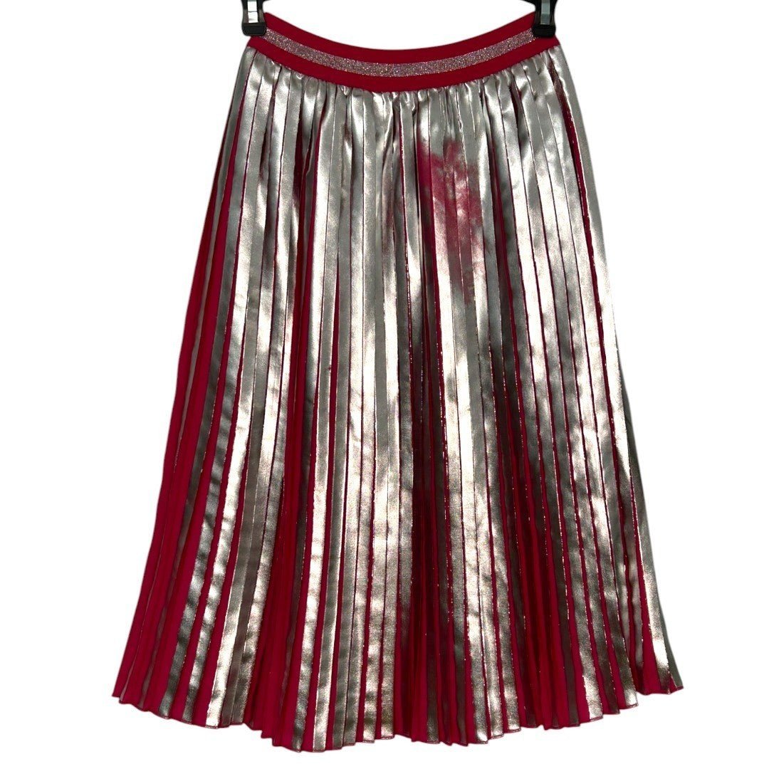 Disney Metallic Pleated Skirt Party Holiday Special Occasion Size 11/12 - Haute Poppy