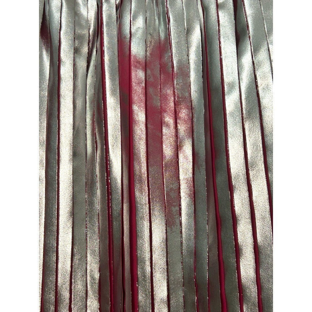 Disney Metallic Pleated Skirt Party Holiday Special Occasion Size 11/12 - Haute Poppy