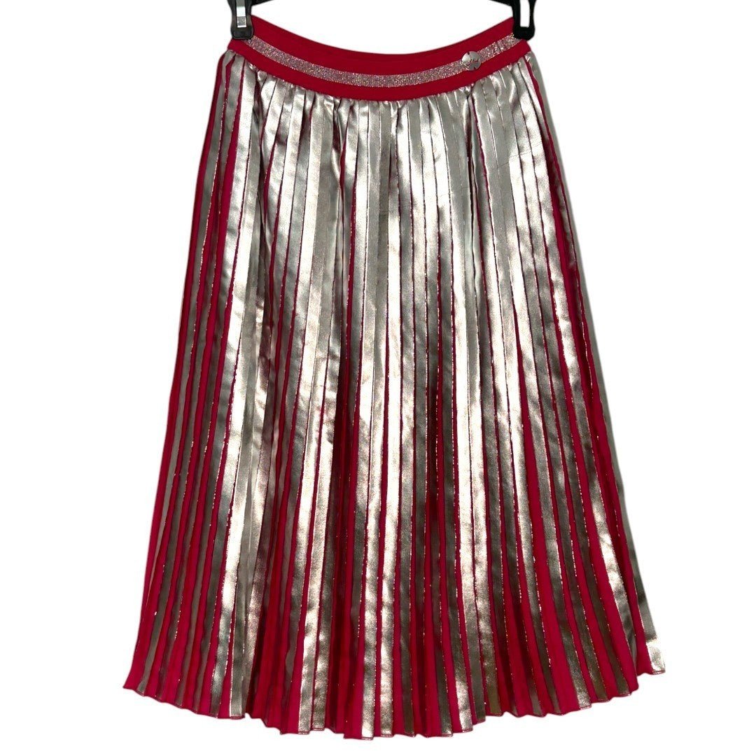 Disney Metallic Pleated Skirt Party Holiday Special Occasion Size 11/12 - Haute Poppy