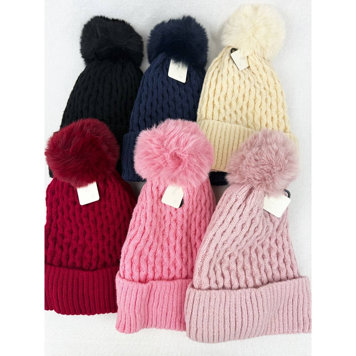 Double Layer Beanie with Pom Pom - Haute Poppy