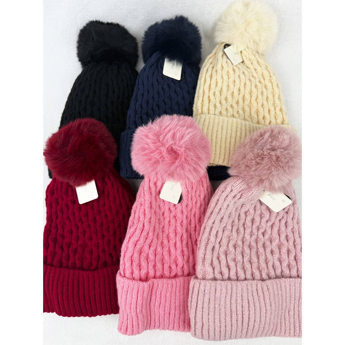 Double Layer Beanie with Pom Pom - Haute Poppy