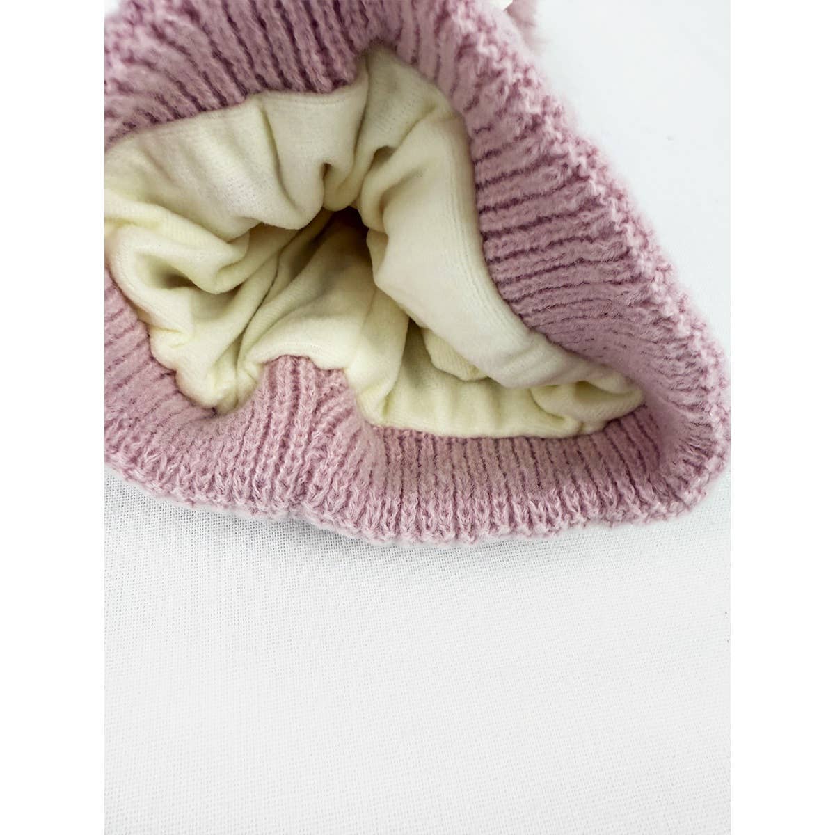 Double Layer Beanie with Pom Pom - Haute Poppy