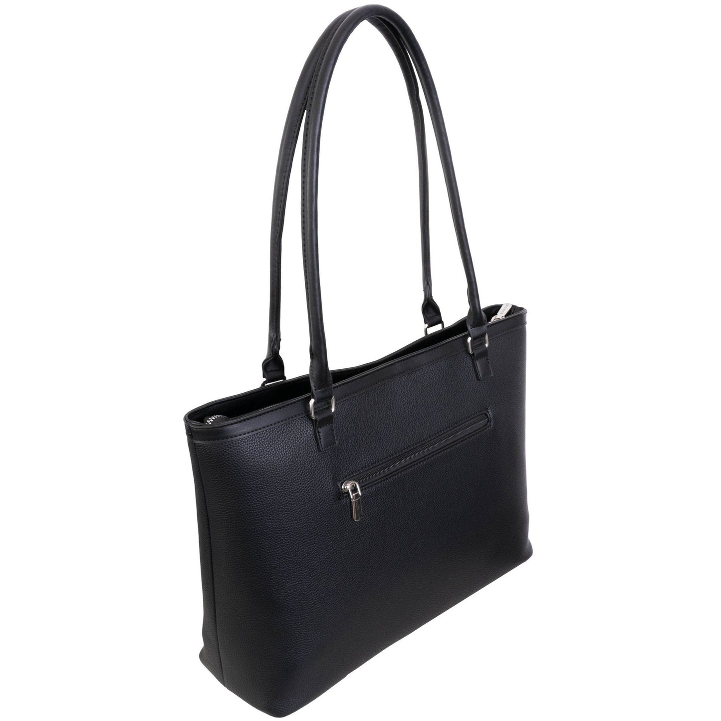 Ellen Tracy Blue Pebble Grain Chain Tote Bag - Haute Poppy