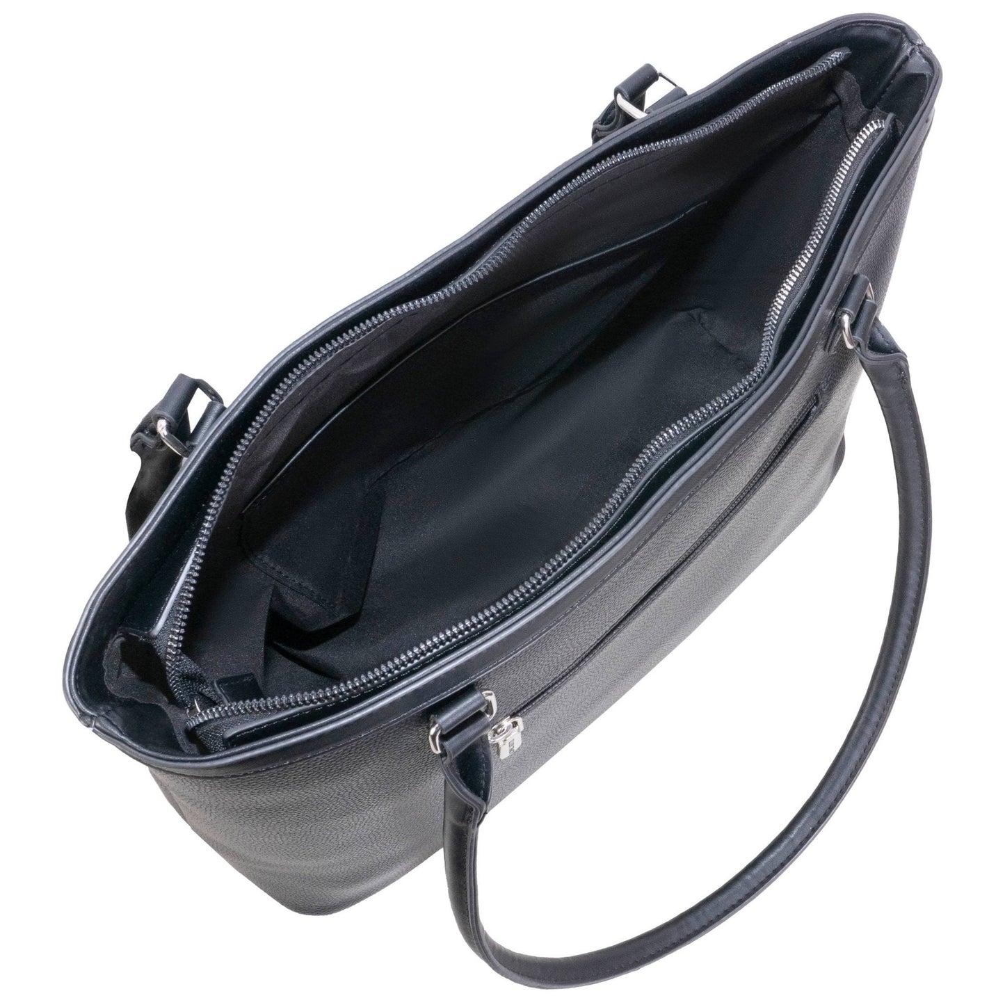 Ellen Tracy Blue Pebble Grain Chain Tote Bag - Haute Poppy