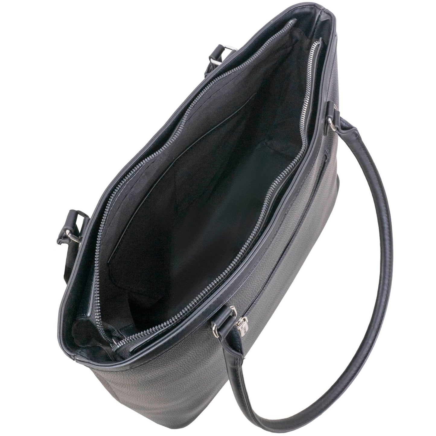 Ellen Tracy Blue Pebble Grain Chain Tote Bag - Haute Poppy