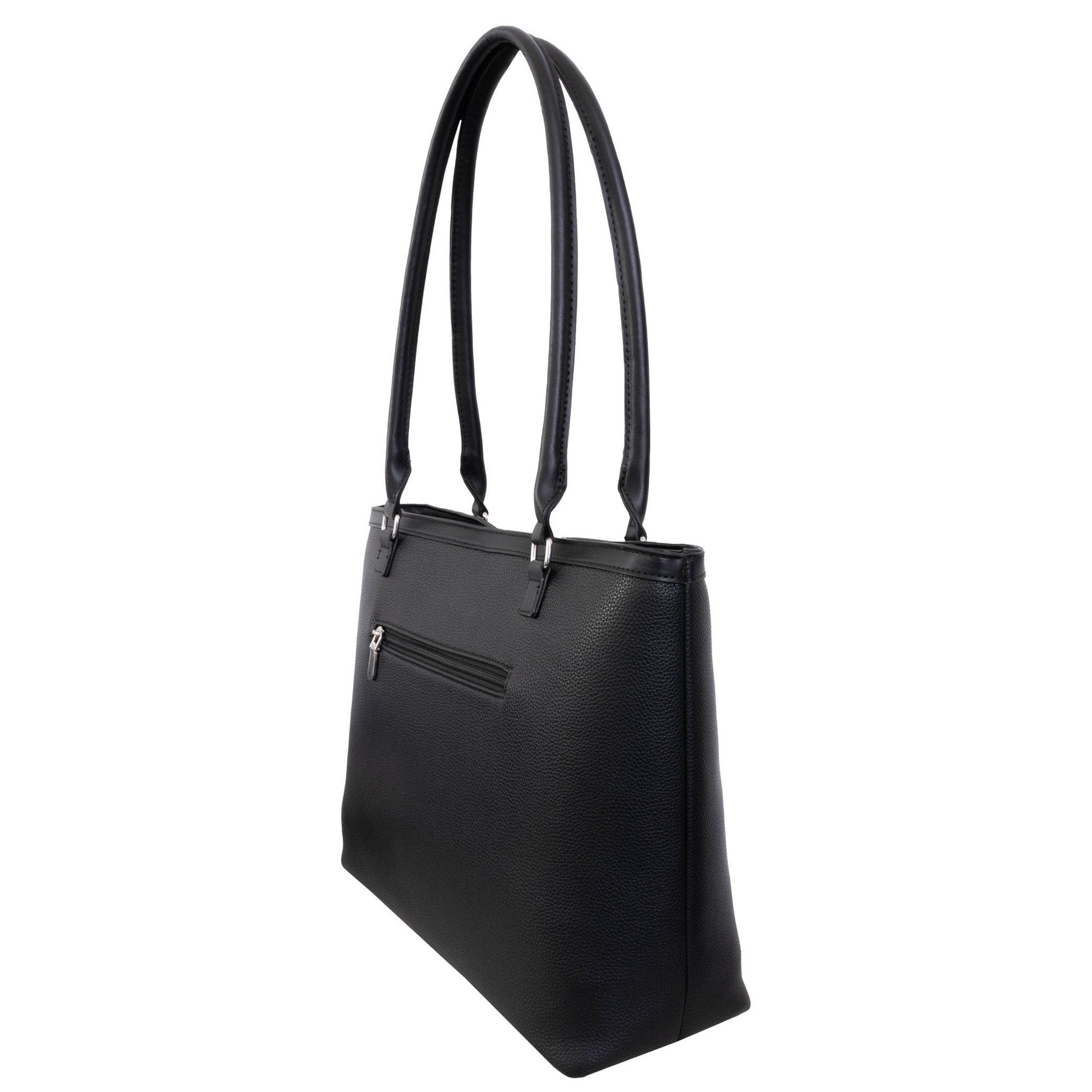 Ellen Tracy Blue Pebble Grain Chain Tote Bag - Haute Poppy