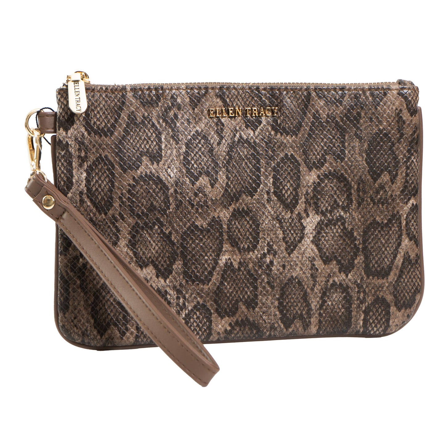 Ellen Tracy Blue Python Print Wristlet - Haute Poppy