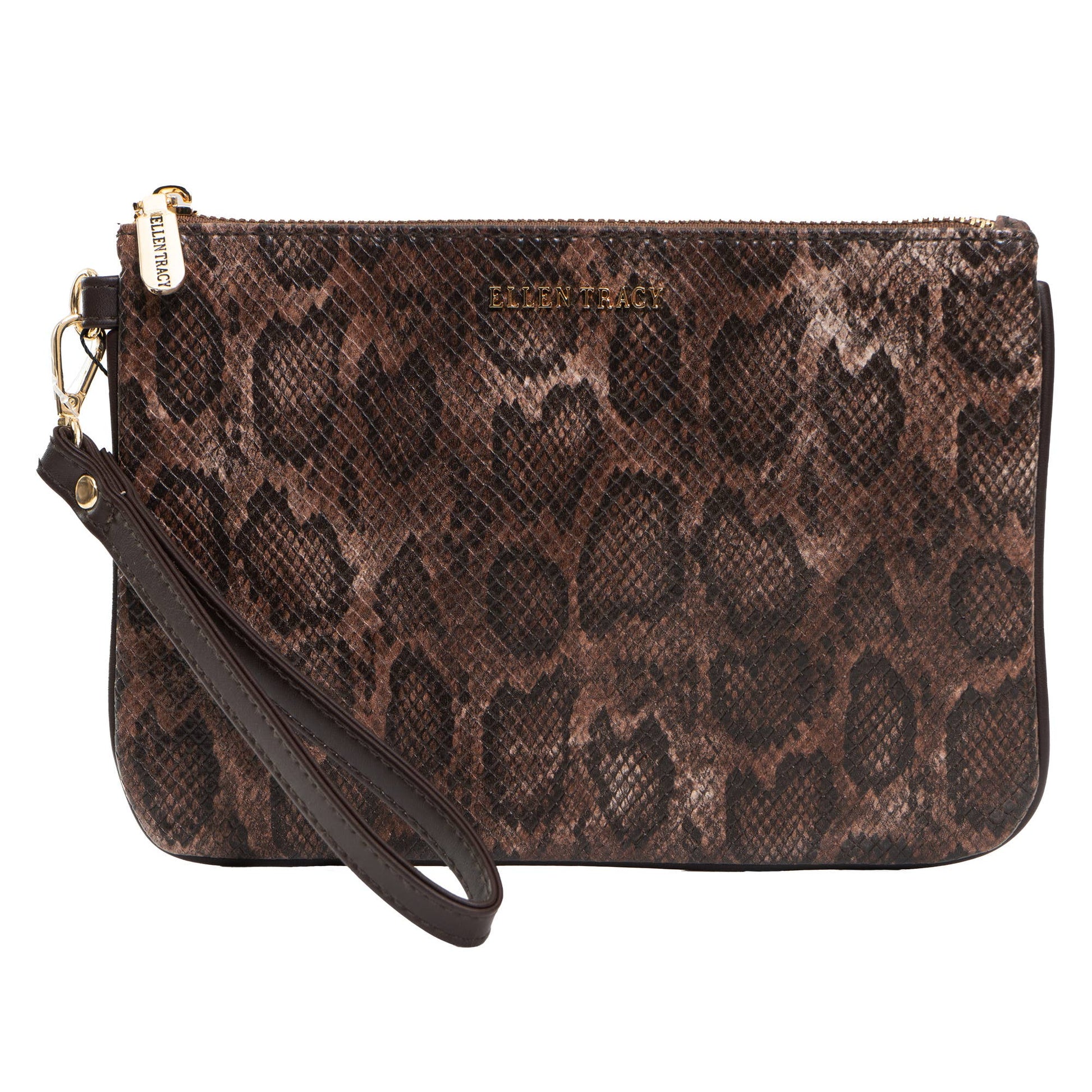 Ellen Tracy Blue Python Print Wristlet - Haute Poppy