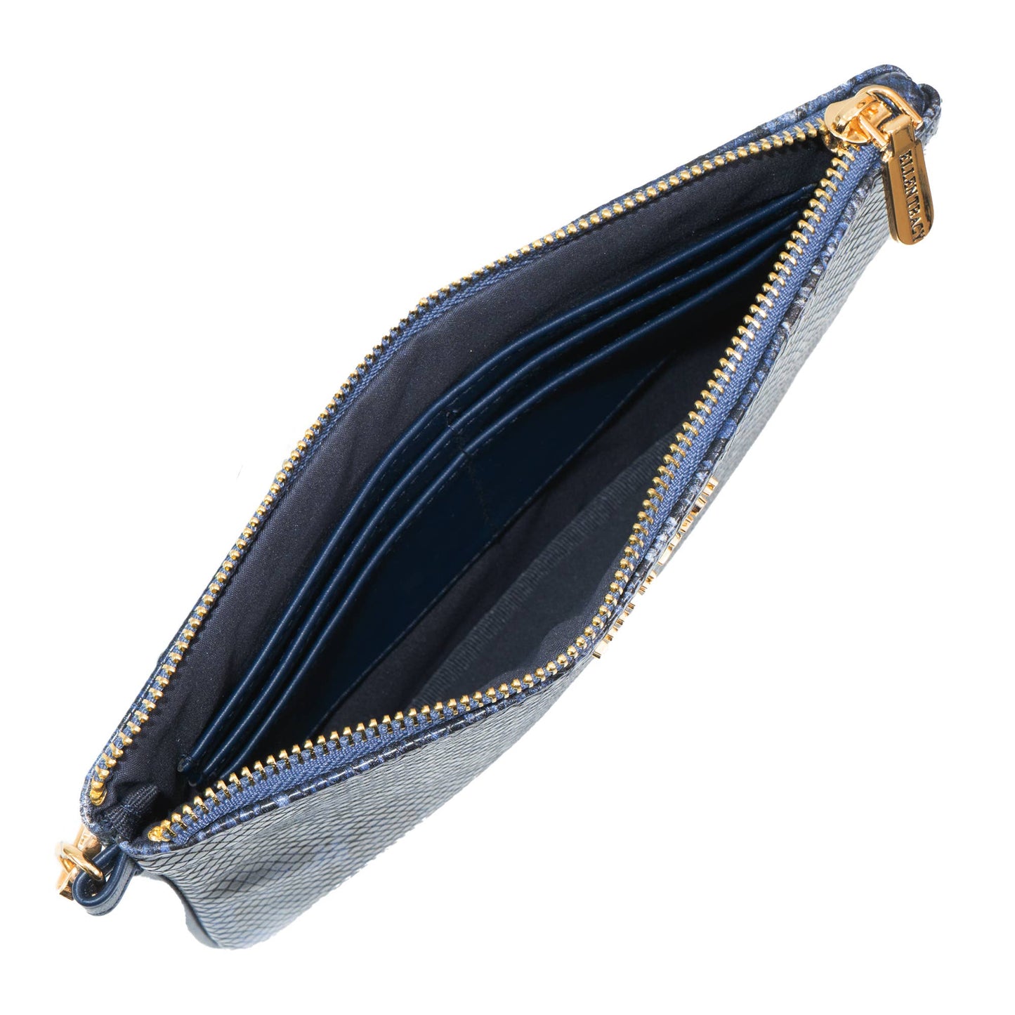 Ellen Tracy Blue Python Print Wristlet - Haute Poppy