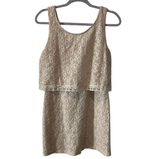 Gianni Bini Nude Lace Dress - Haute Poppy