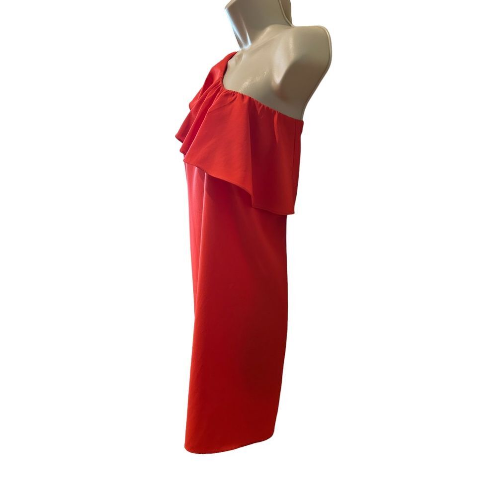 Gianni Bini One Shoulder Ruffle Dress - Haute Poppy