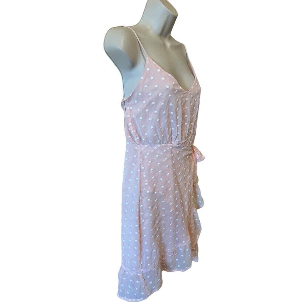 Gianni Bini Pink Faux Wrap Dress - Haute Poppy