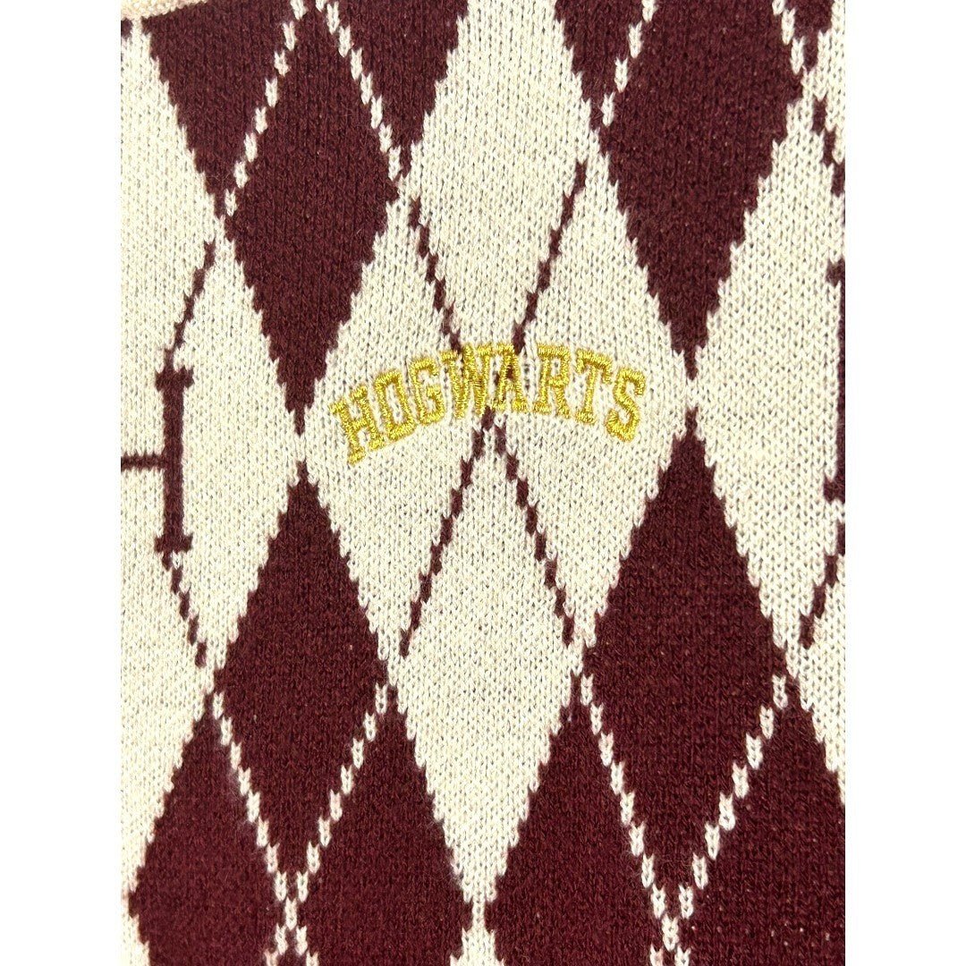 H&M Hogwarts Sweater Kids Argyle Knit Pullover Crew Neck Top - Haute Poppy