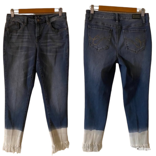 Earl Faded Fringe Skinny Ankle Jeans