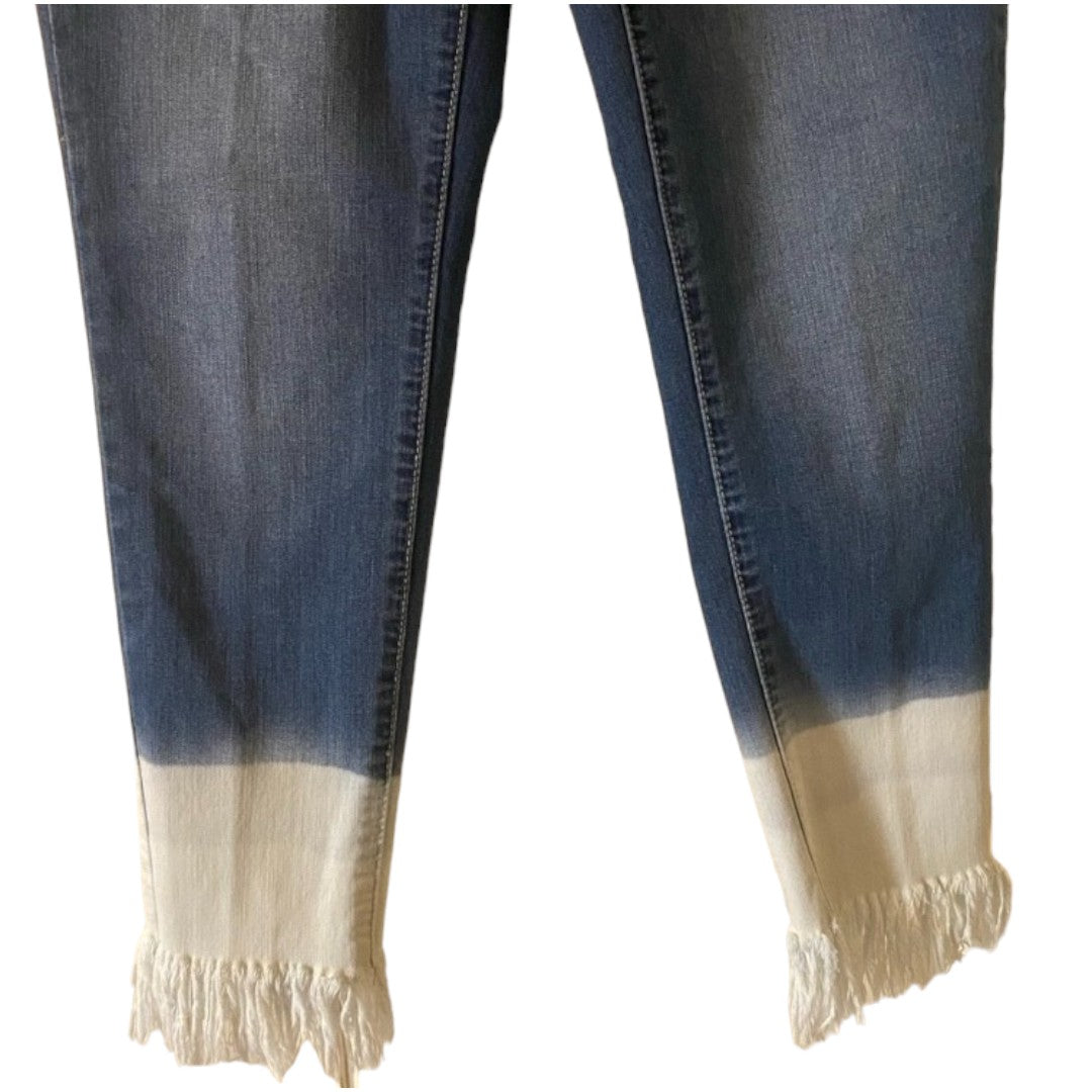 Earl Faded Fringe Skinny Ankle Jeans