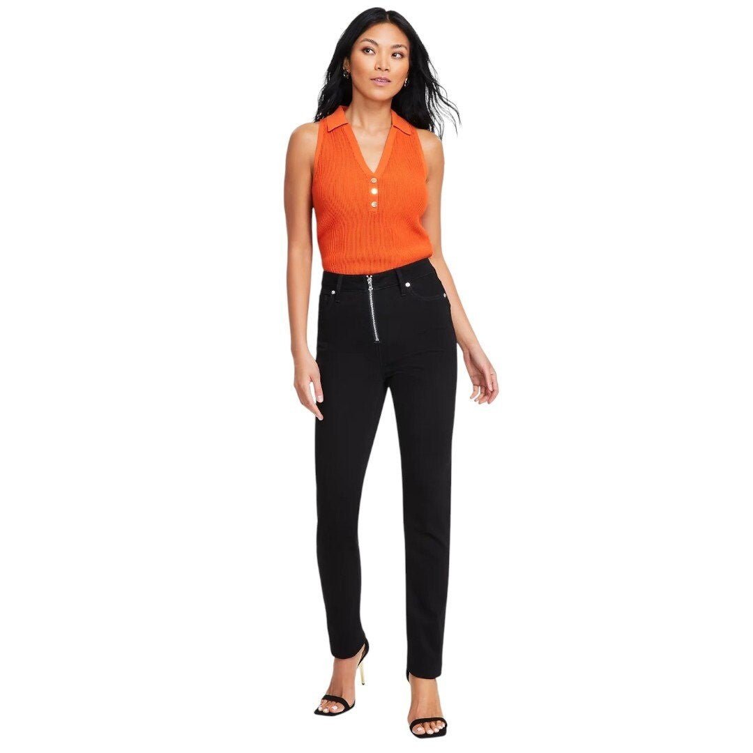 I.N.C. International Concepts Women's Exposed - Zip Straight - Leg Jeans - Haute Poppy