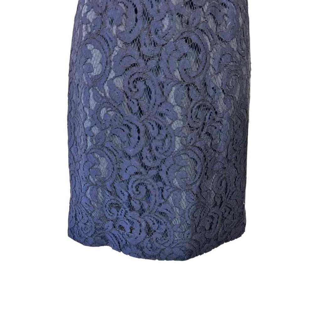 J.Crew Natalia Leavers Lace Dress Navy - Haute Poppy