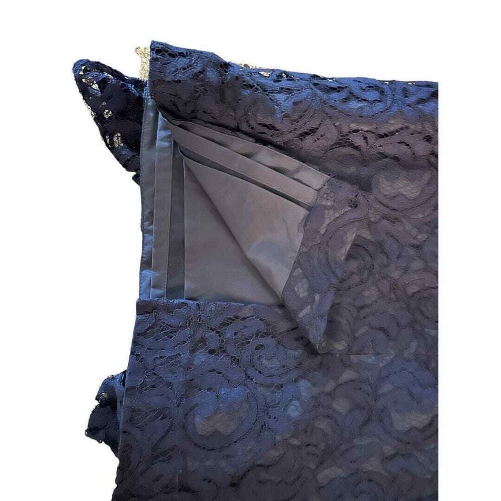 J.Crew Natalia Leavers Lace Dress Navy - Haute Poppy