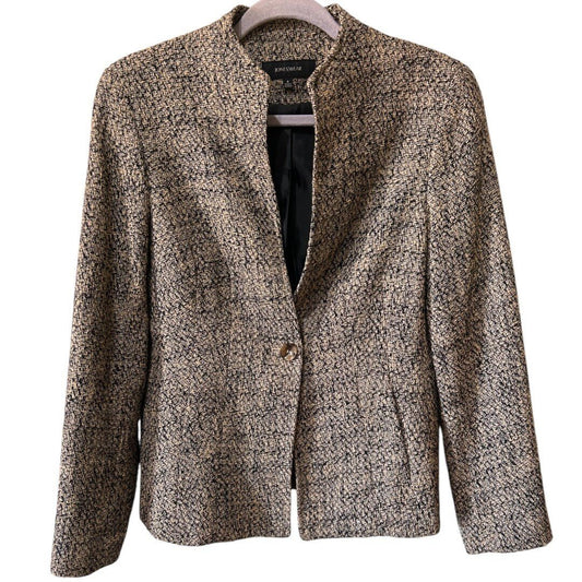 Jones Wear Tweed Blazer Jacket Career Office Wear Neutral - Haute Poppy