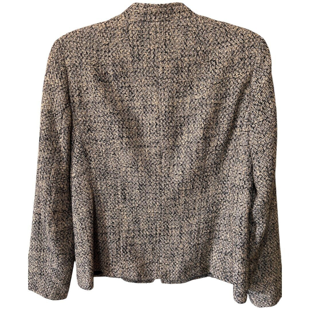 Jones Wear Tweed Blazer Jacket Career Office Wear Neutral - Haute Poppy