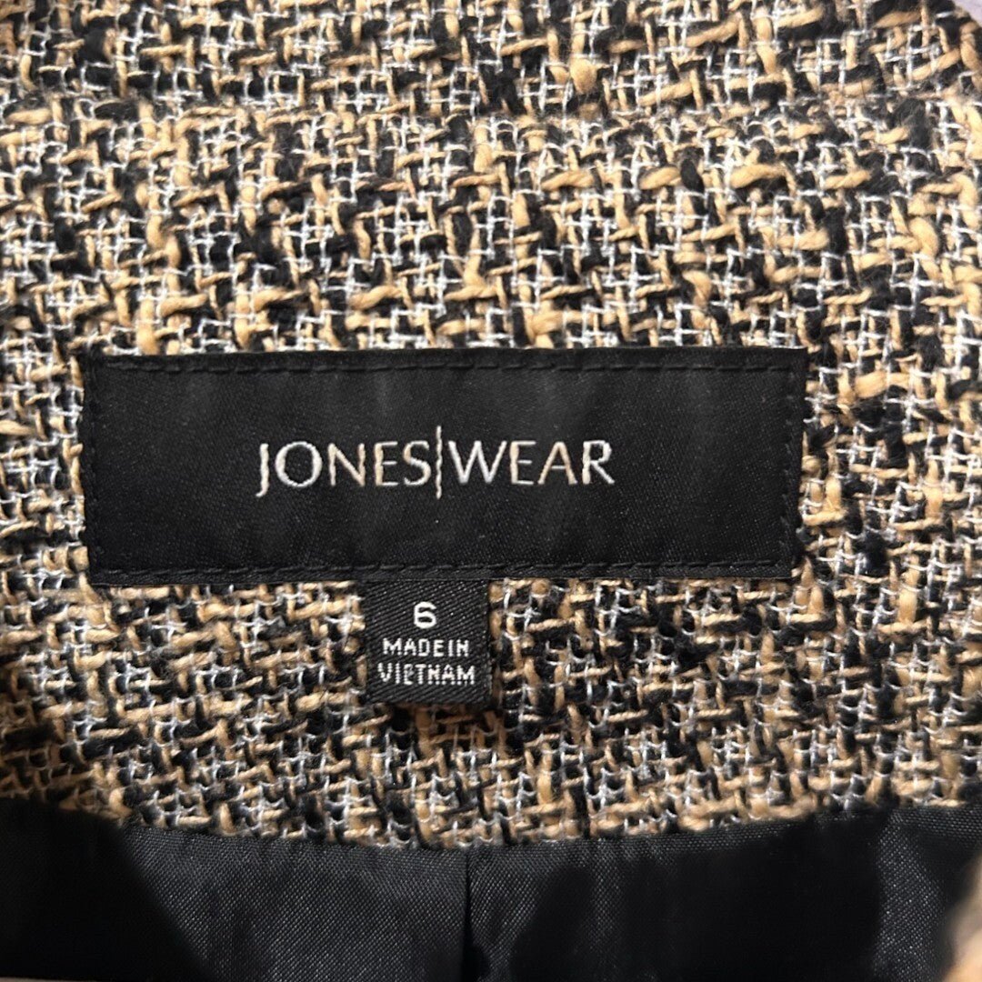 Jones Wear Tweed Blazer Jacket Career Office Wear Neutral - Haute Poppy