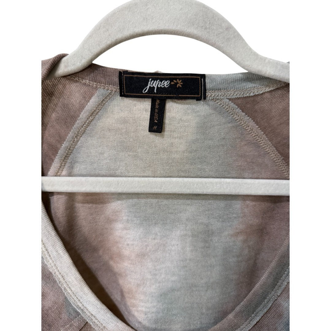 Jupee Tie Dye Dolman Top V - Neck Long Sleeve Pullover Casual Comfy - Haute Poppy