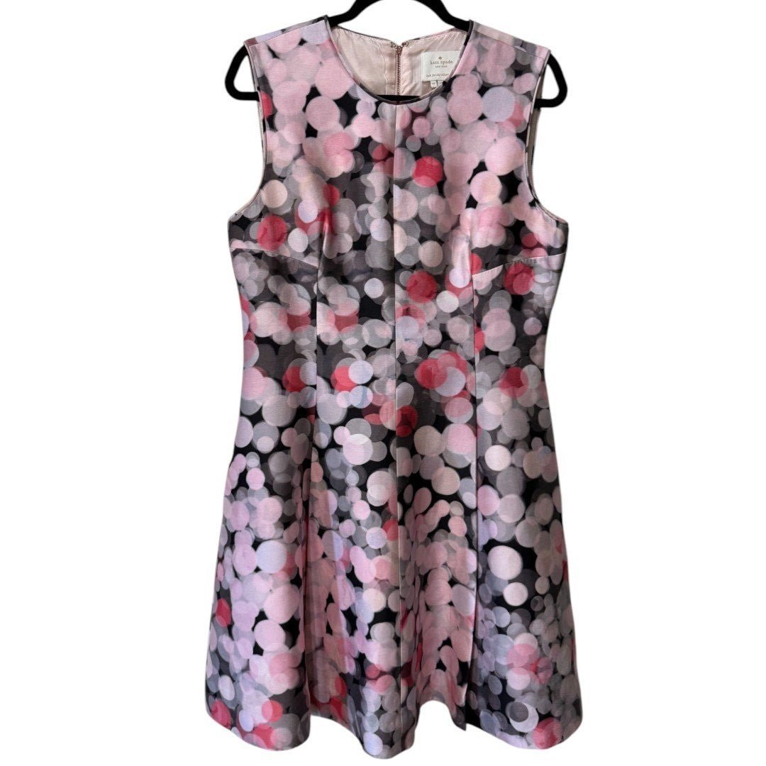 Kate Spade Bubbles Upon Bubbles Silk Dress Pink Black - Haute Poppy