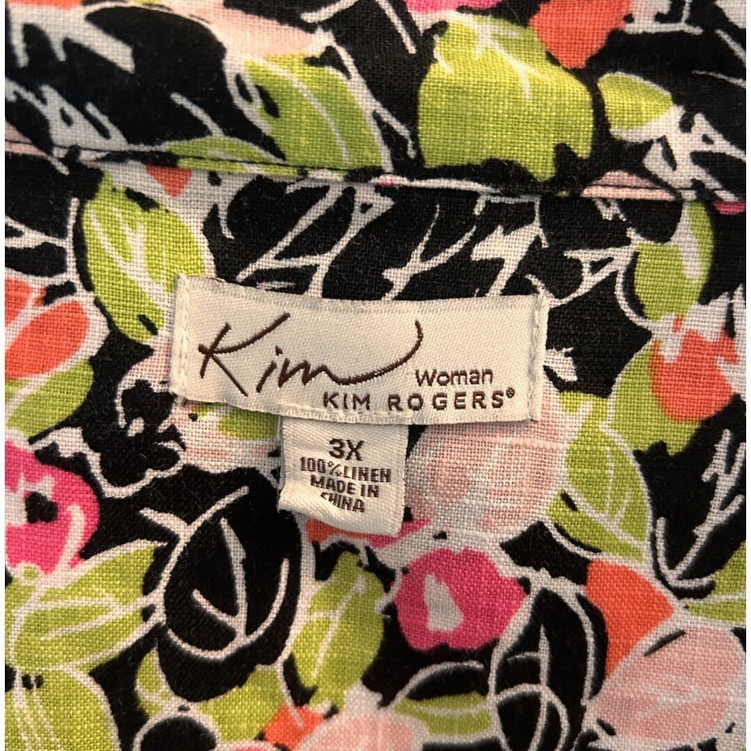 Kim Rogers Floral Print Pleated Button Down Shirt - Haute Poppy