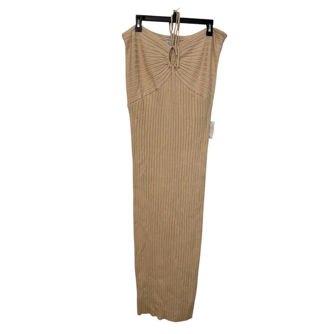 Koko + Mason Keyhole Halter Knit Maxi Dress - Haute Poppy