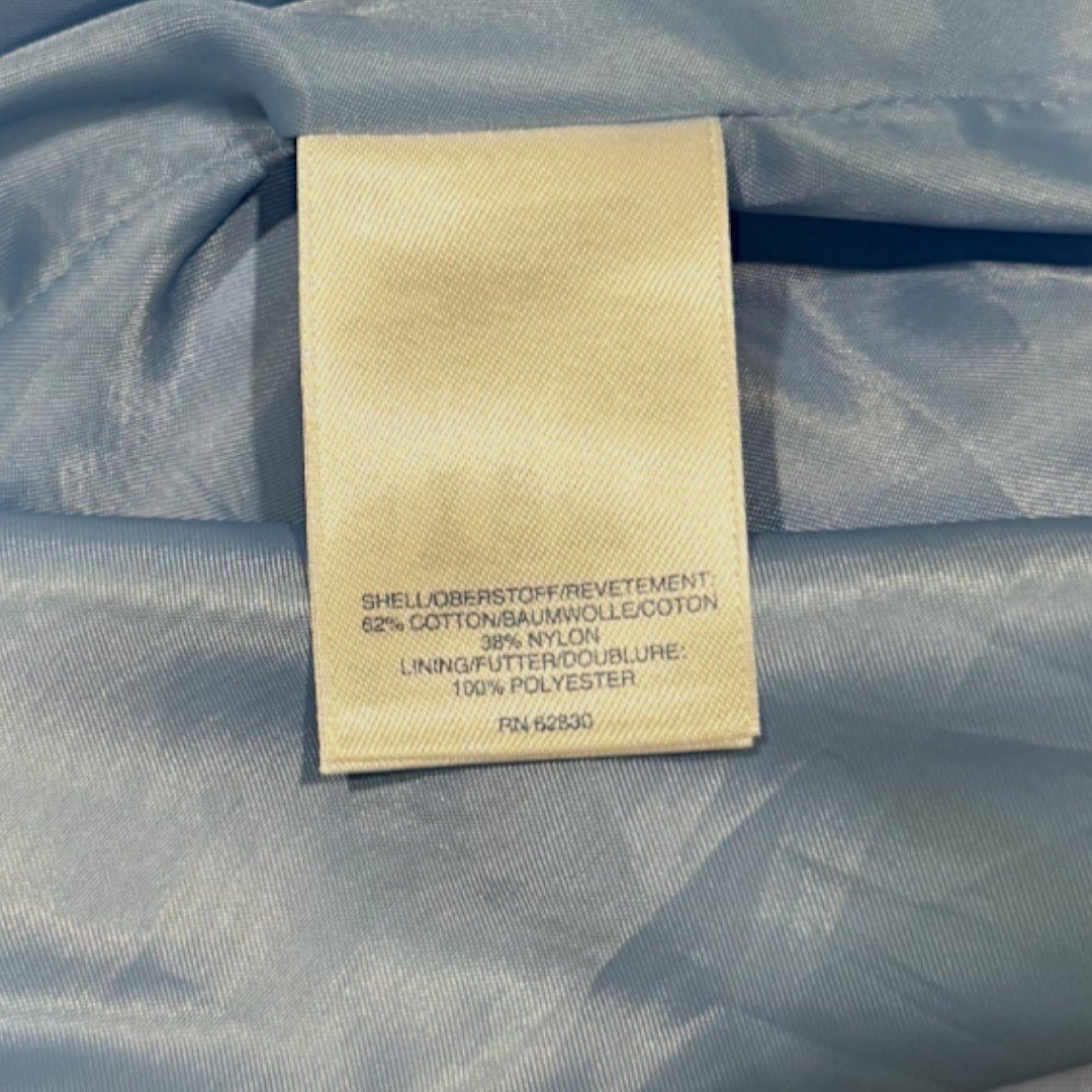 Lands' End Trench Coat Belted Collared Classic Rain Coat Light Blue - Haute Poppy