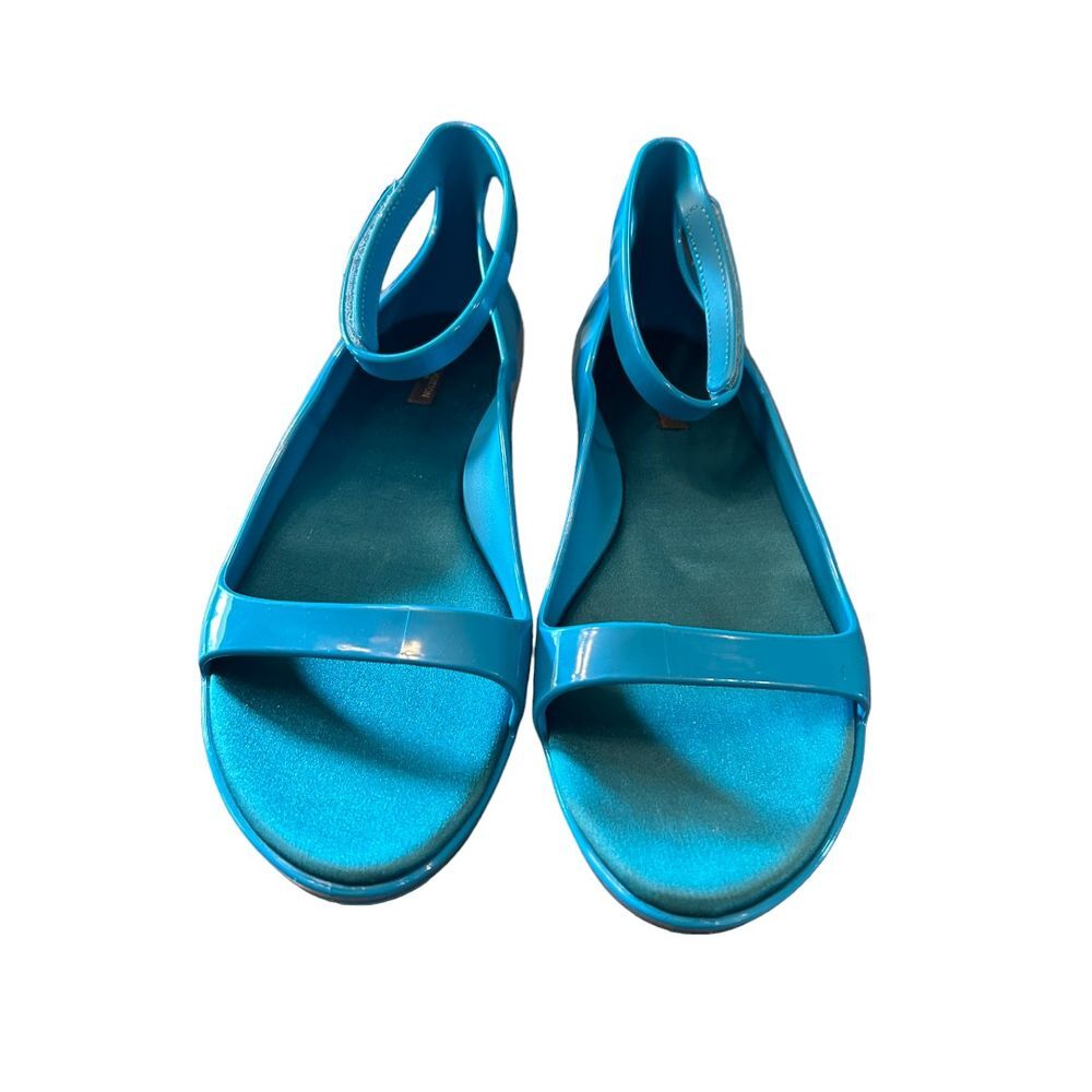 Louis Vuitton Elektrochoc Blue Rubber Sandals - Haute Poppy